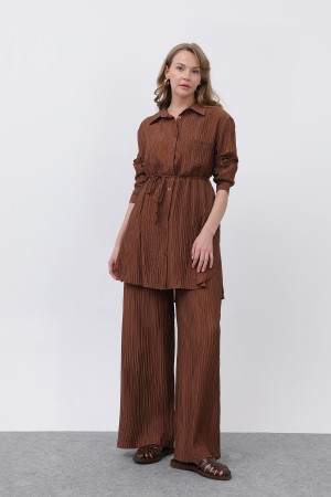Kadın Beli Kuşaklı Pantolonlu Takım - 14336TKS Kadın Beli Kuşaklı Pantolonlu Takım - 14336TKS