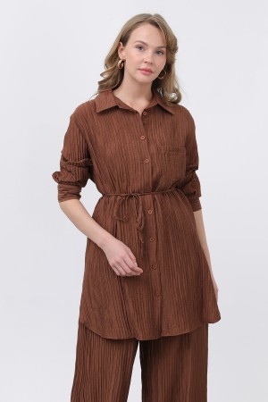 Kadın Beli Kuşaklı Pantolonlu Takım - 14336TKS Kadın Beli Kuşaklı Pantolonlu Takım - 14336TKS