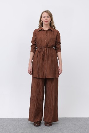 Kadın Beli Kuşaklı Pantolonlu Takım - 14336TKS Kadın Beli Kuşaklı Pantolonlu Takım - 14336TKS