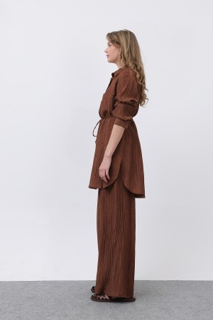 Kadın Beli Kuşaklı Pantolonlu Takım - 14336TKS Kadın Beli Kuşaklı Pantolonlu Takım - 14336TKS