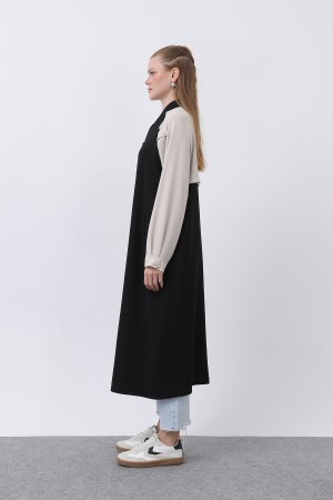 Women's Two-Tone Zipper Detailed Coat - 15200HRK