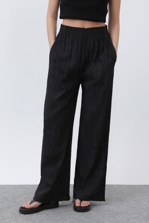 Kadın Beli Lastikli Bol Pantolon - 18238PNT