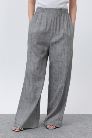Kadın Beli Lastikli Bol Pantolon - 18238PNT