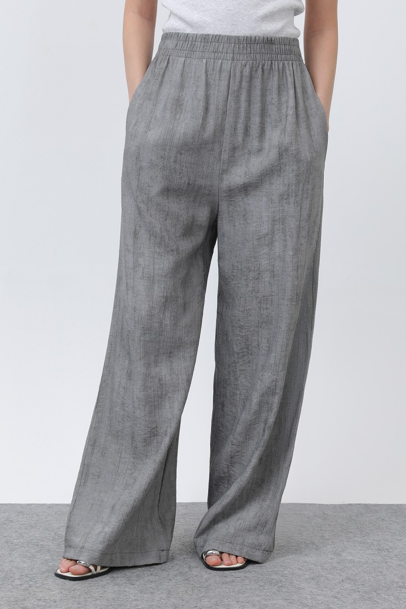 Kadın Beli Lastikli Bol Pantolon - 18238PNT