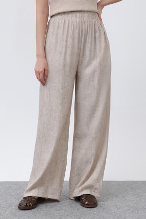 Kadın Beli Lastikli Bol Pantolon - 18238PNT