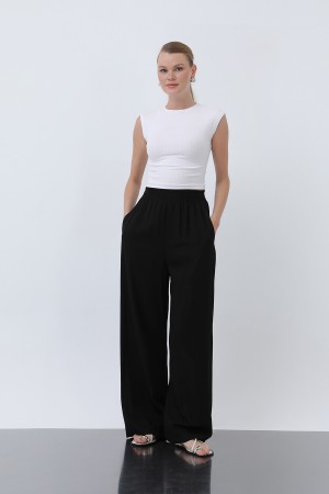 Kadın Beli Lastikli Bol Pantolon - 18239PNT Kadın Beli Lastikli Bol Pantolon - 18239PNT