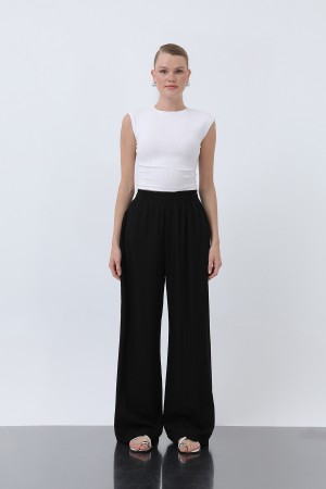 Kadın Beli Lastikli Bol Pantolon - 18239PNT Kadın Beli Lastikli Bol Pantolon - 18239PNT