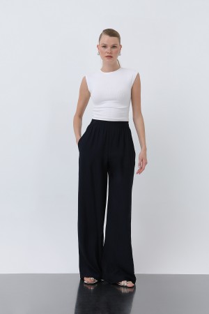 Kadın Beli Lastikli Bol Pantolon - 18239PNT Kadın Beli Lastikli Bol Pantolon - 18239PNT