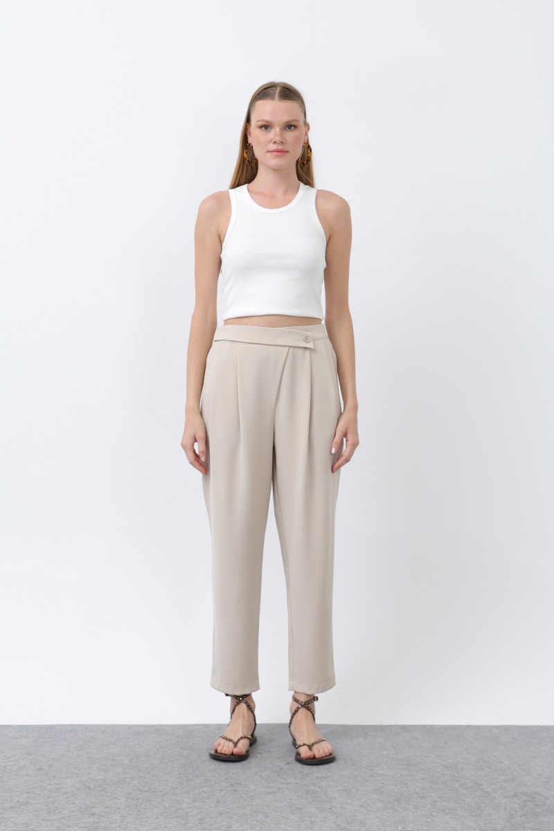 Kadın Kruvaze Pantolon - 18245PNT