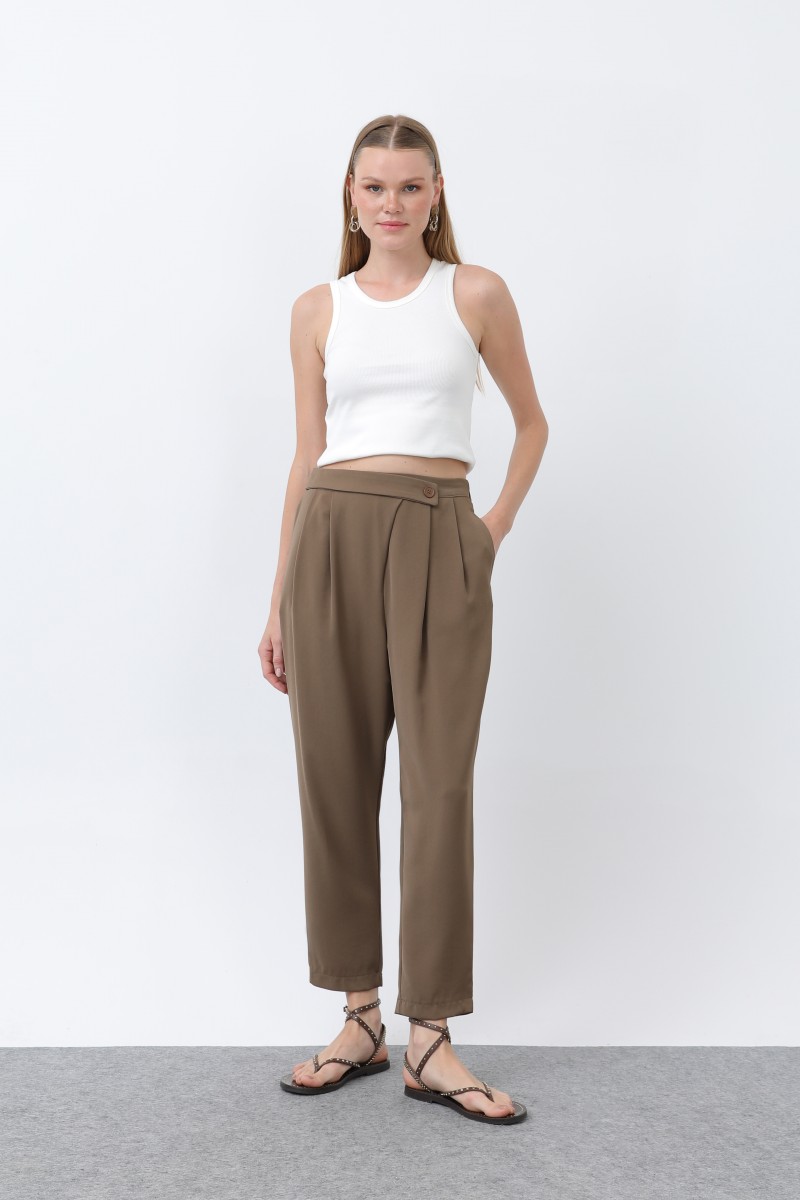 Kadın Kruvaze Pantolon - 18245PNT