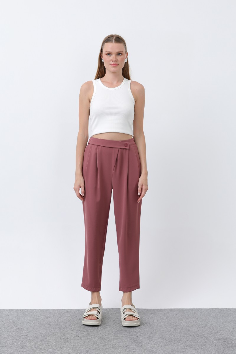 Kadın Kruvaze Pantolon - 18245PNT