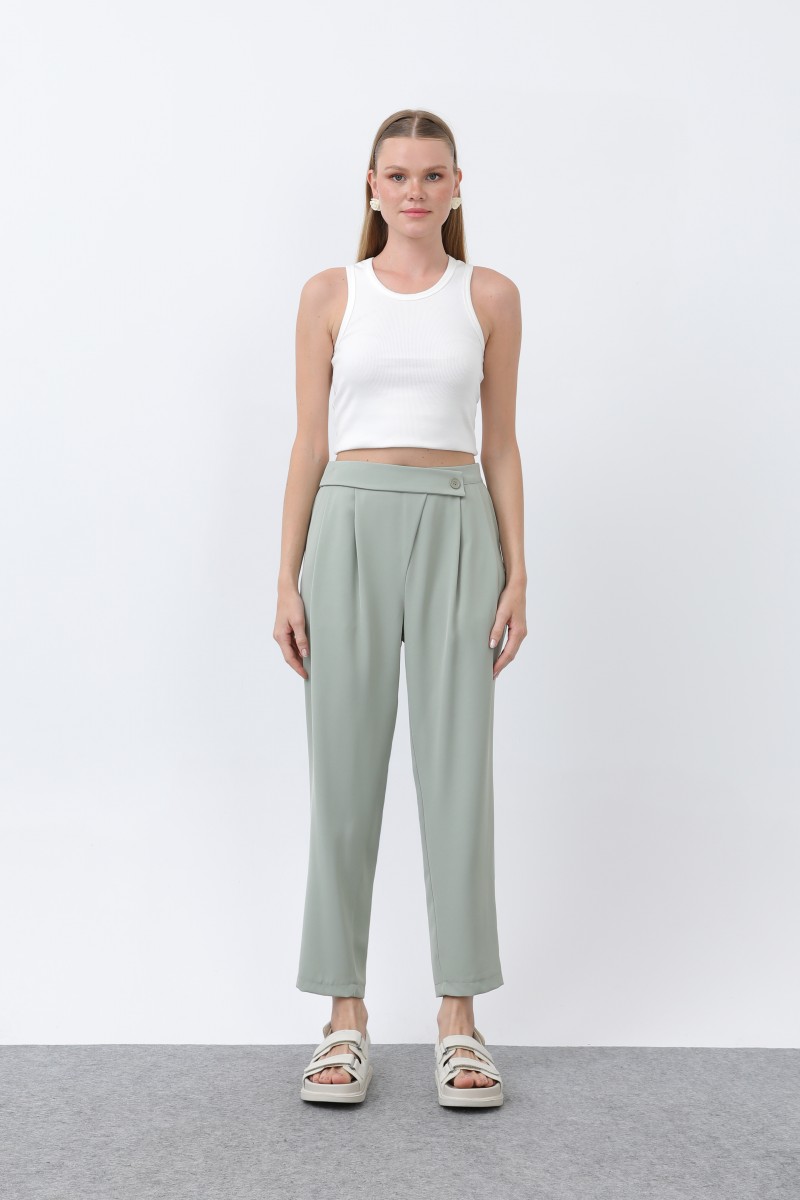 Kadın Kruvaze Pantolon - 18245PNT
