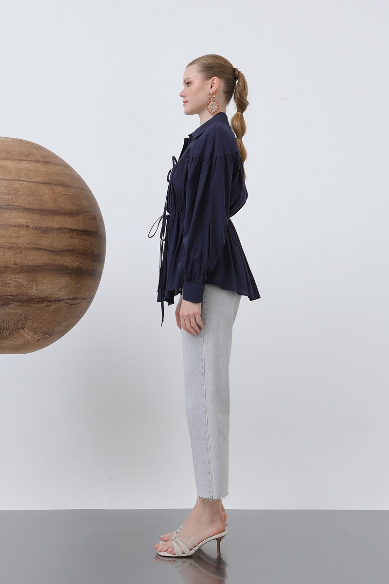 Women's Pleated Voile Shirt - 20637GML