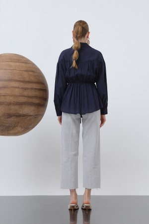 Women's Pleated Voile Shirt - 20637GML