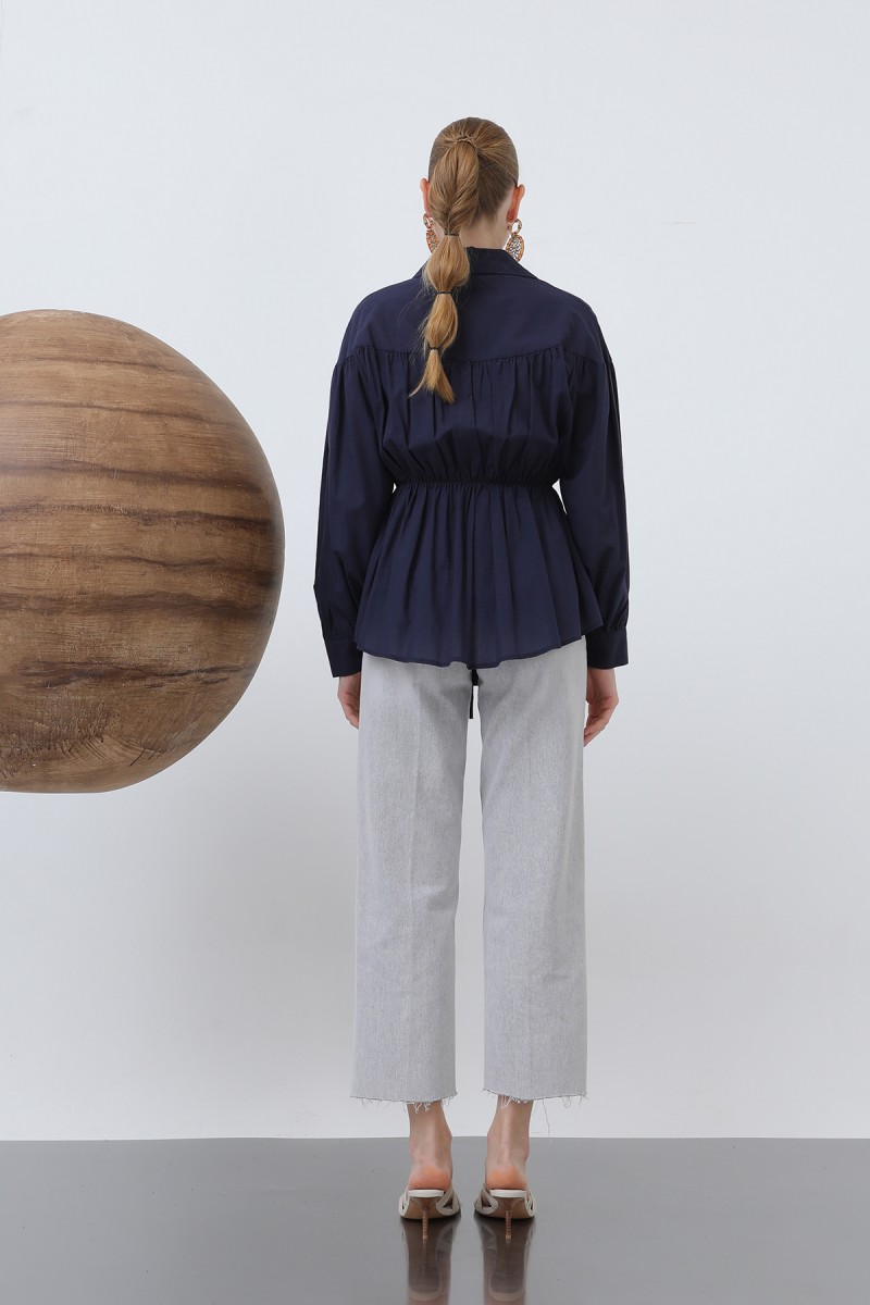 Women's Pleated Voile Shirt - 20637GML