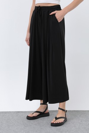 Kadın Beli Kuşaklı Etek Görünümlü Pantolon - 20664PNT