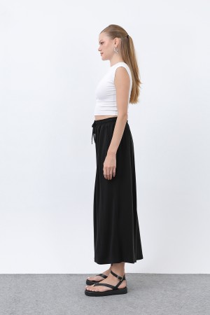 Kadın Beli Kuşaklı Etek Görünümlü Pantolon - 20664PNT