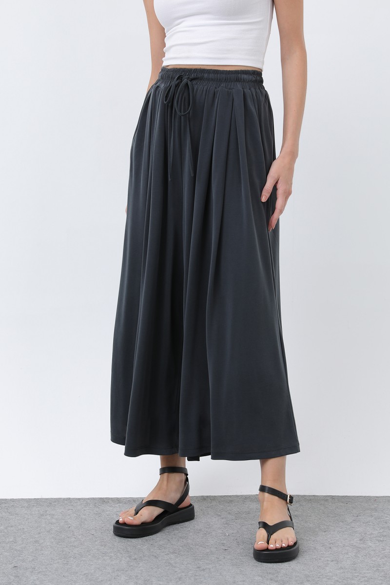 Kadın Beli Kuşaklı Etek Görünümlü Pantolon - 20664PNT