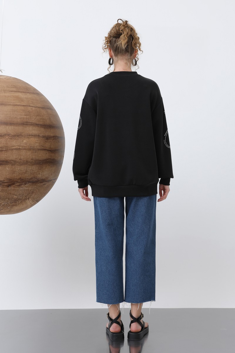 Kadın Taşlı Basic Sweat -32117SWT Kadın Taşlı Basic Sweat -32117SWT