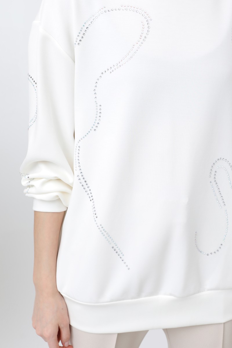 Kadın Taşlı Basic Sweat -32117SWT Kadın Taşlı Basic Sweat -32117SWT