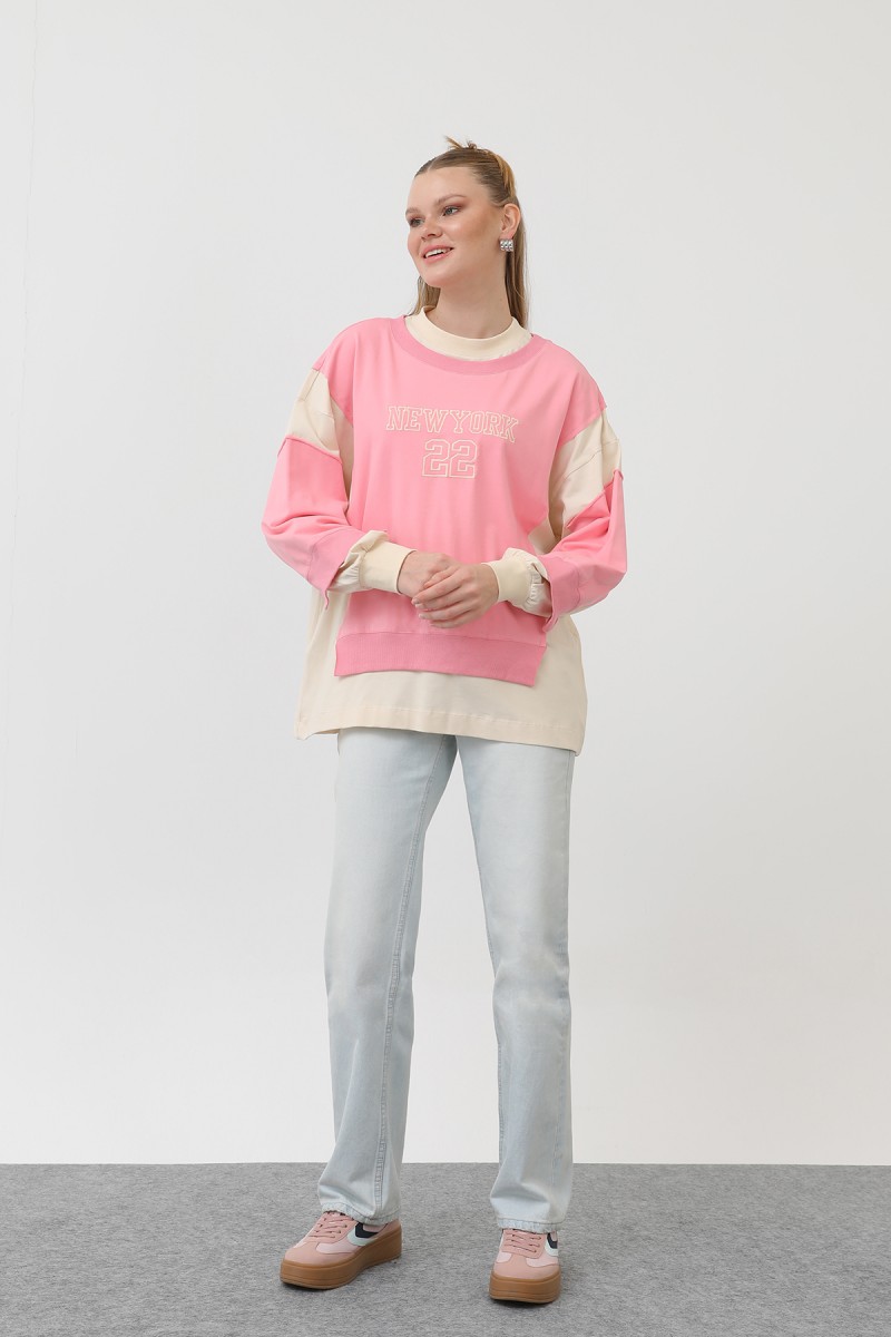 Kadın Önü Nakışlı Sweat - 32121SWT