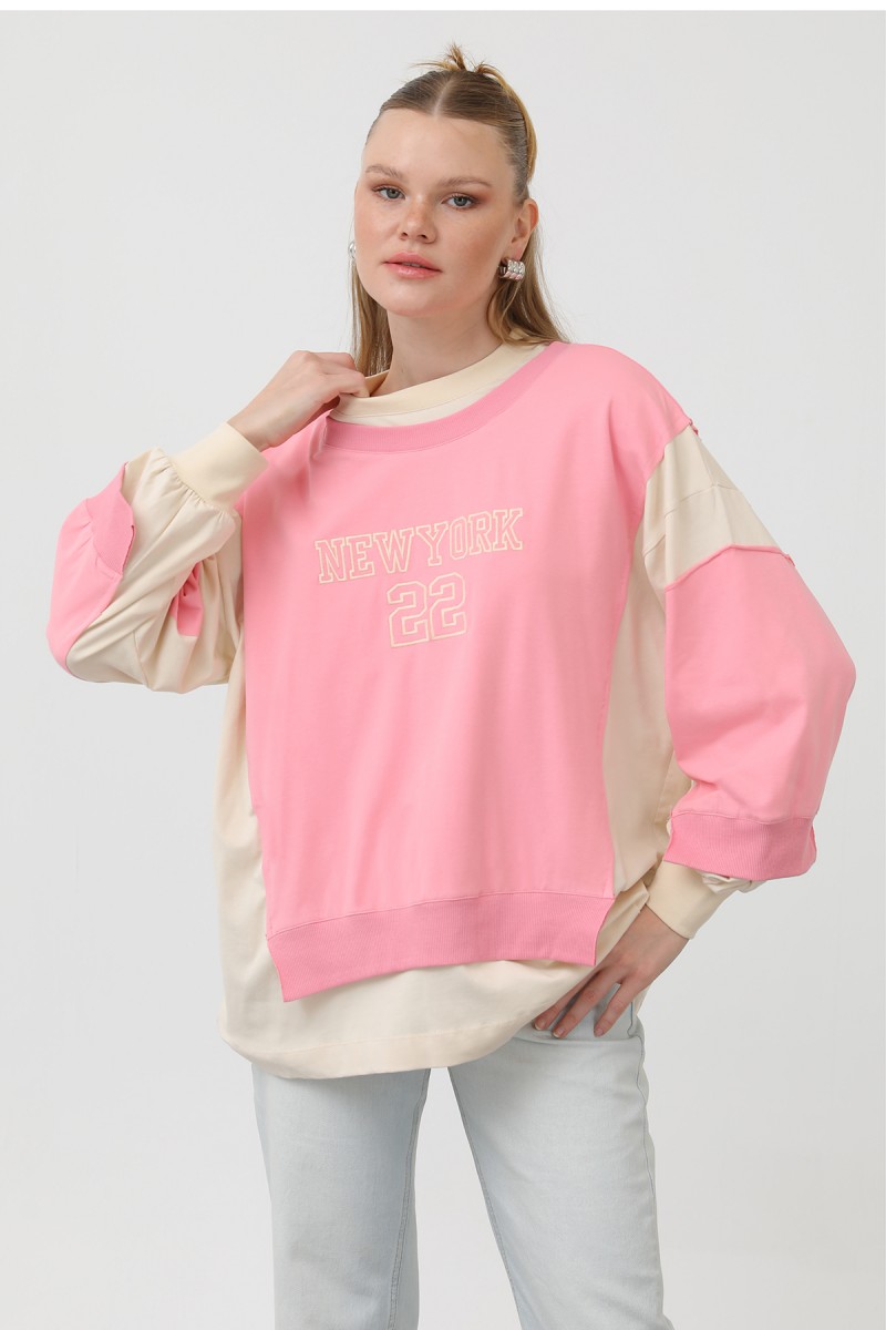 Kadın Önü Nakışlı Sweat - 32121SWT