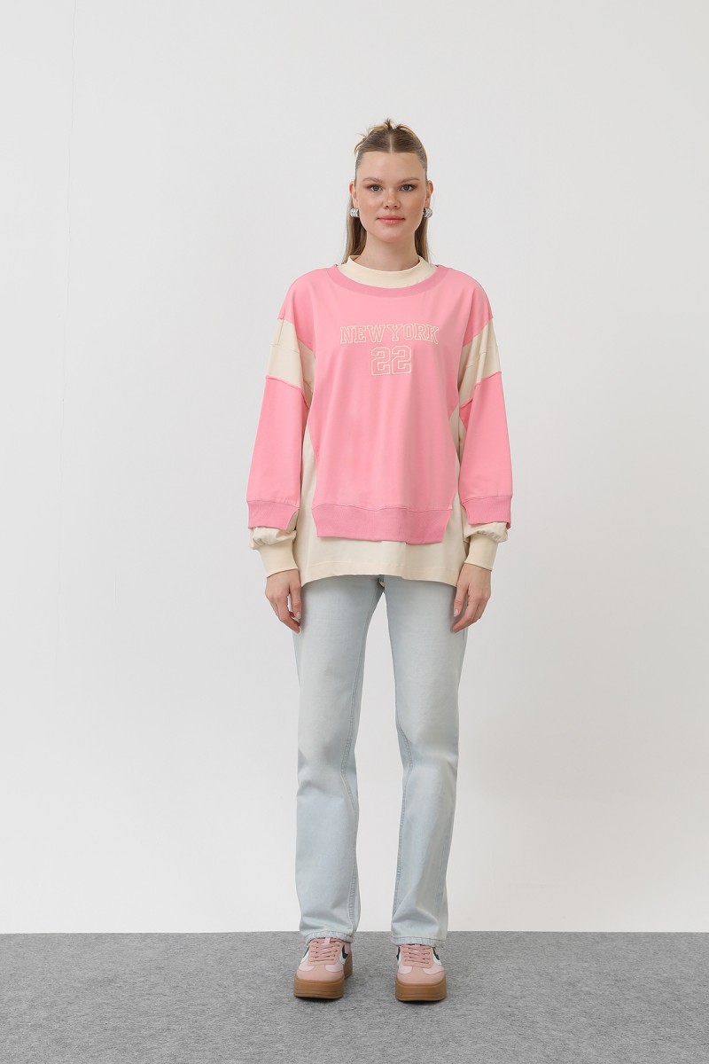 Kadın Önü Nakışlı Sweat - 32121SWT