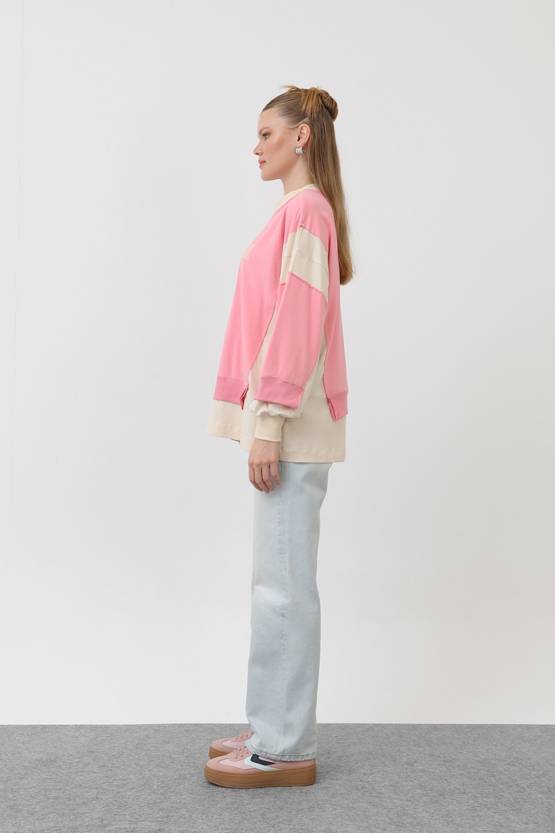 Kadın Önü Nakışlı Sweat - 32121SWT