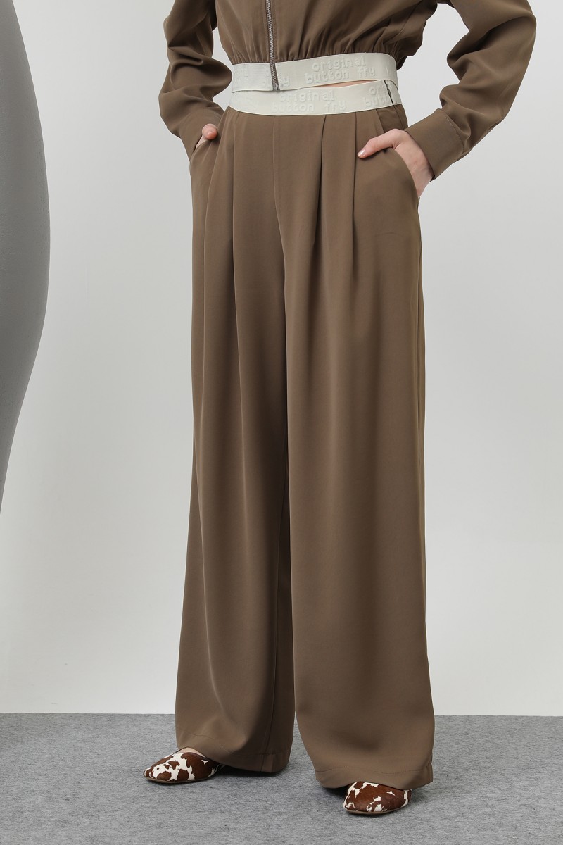 Women's Pleated Elastic Trousers - 32133PNT Women's Pleated Elastic Trousers - 32133PNT