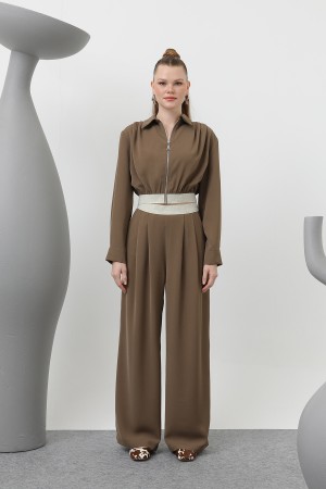 Women's Pleated Elastic Trousers - 32133PNT Women's Pleated Elastic Trousers - 32133PNT