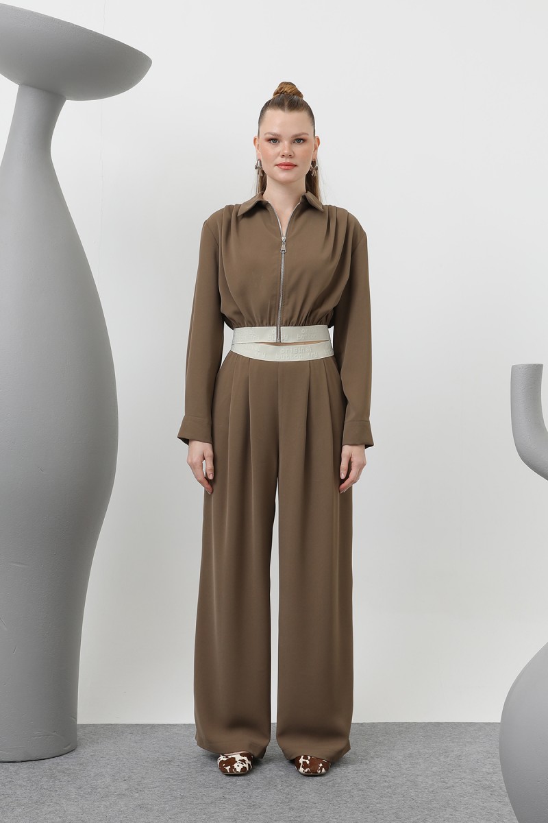 Women's Pleated Elastic Trousers - 32133PNT Women's Pleated Elastic Trousers - 32133PNT
