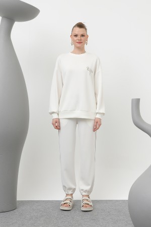 Women's Swan Embroidered Tracksuit - 32162TKS Women's Swan Embroidered Tracksuit - 32162TKS
