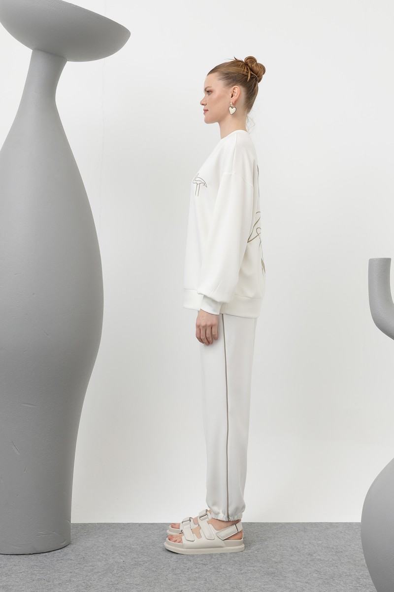 Women's Swan Embroidered Tracksuit - 32162TKS Women's Swan Embroidered Tracksuit - 32162TKS