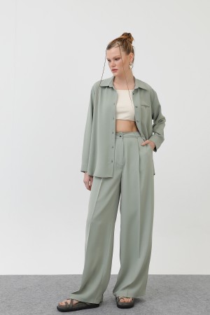 Women's Pocket Detailed Shirt - 32174GML Women's Pocket Detailed Shirt - 32174GML