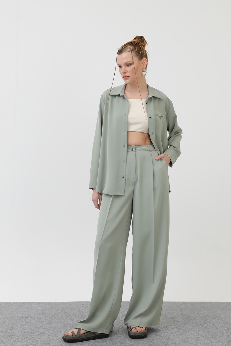 Women's Pocket Detailed Shirt - 32174GML Women's Pocket Detailed Shirt - 32174GML