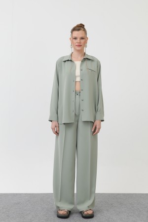 Women's Pocket Detailed Shirt - 32174GML Women's Pocket Detailed Shirt - 32174GML