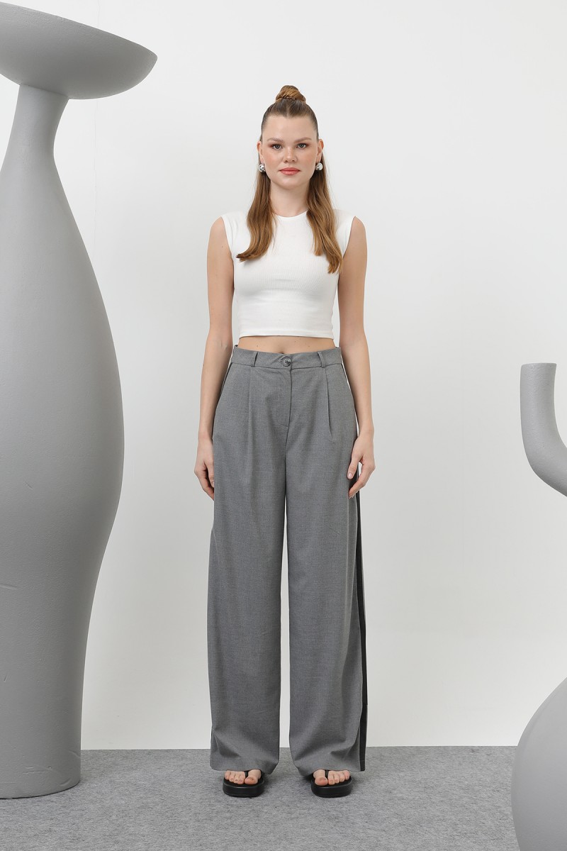 Women's Pleated Garnished Trousers - 32176PNT Women's Pleated Garnished Trousers - 32176PNT