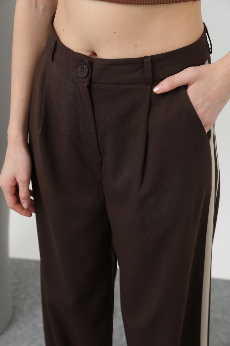 Women's Pleated Garnished Trousers - 32176PNT Women's Pleated Garnished Trousers - 32176PNT