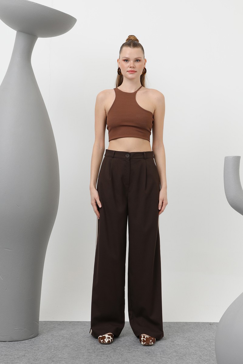 Women's Pleated Garnished Trousers - 32176PNT Women's Pleated Garnished Trousers - 32176PNT