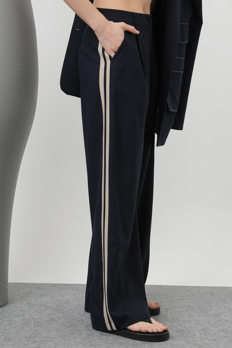 Women's Pleated Garnished Trousers - 32176PNT Women's Pleated Garnished Trousers - 32176PNT