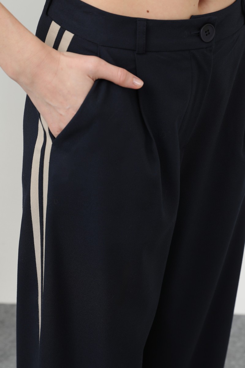 Women's Pleated Garnished Trousers - 32176PNT Women's Pleated Garnished Trousers - 32176PNT