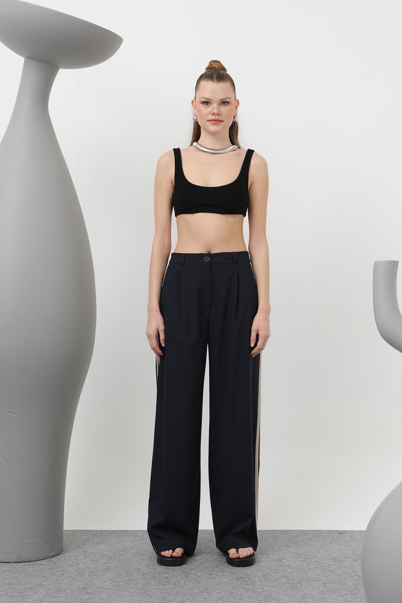 Women's Pleated Garnished Trousers - 32176PNT Women's Pleated Garnished Trousers - 32176PNT