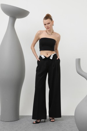 Kadın Desenli Astar Detaylı Pantolon - 32186PNT Kadın Desenli Astar Detaylı Pantolon - 32186PNT