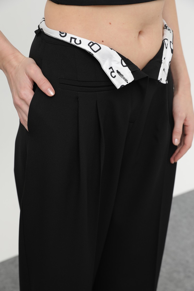 Kadın Desenli Astar Detaylı Pantolon - 32186PNT Kadın Desenli Astar Detaylı Pantolon - 32186PNT