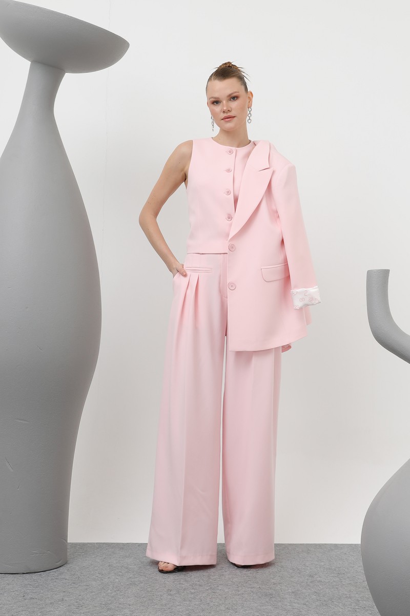 Kadın Desenli Astar Detaylı Pantolon - 32186PNT