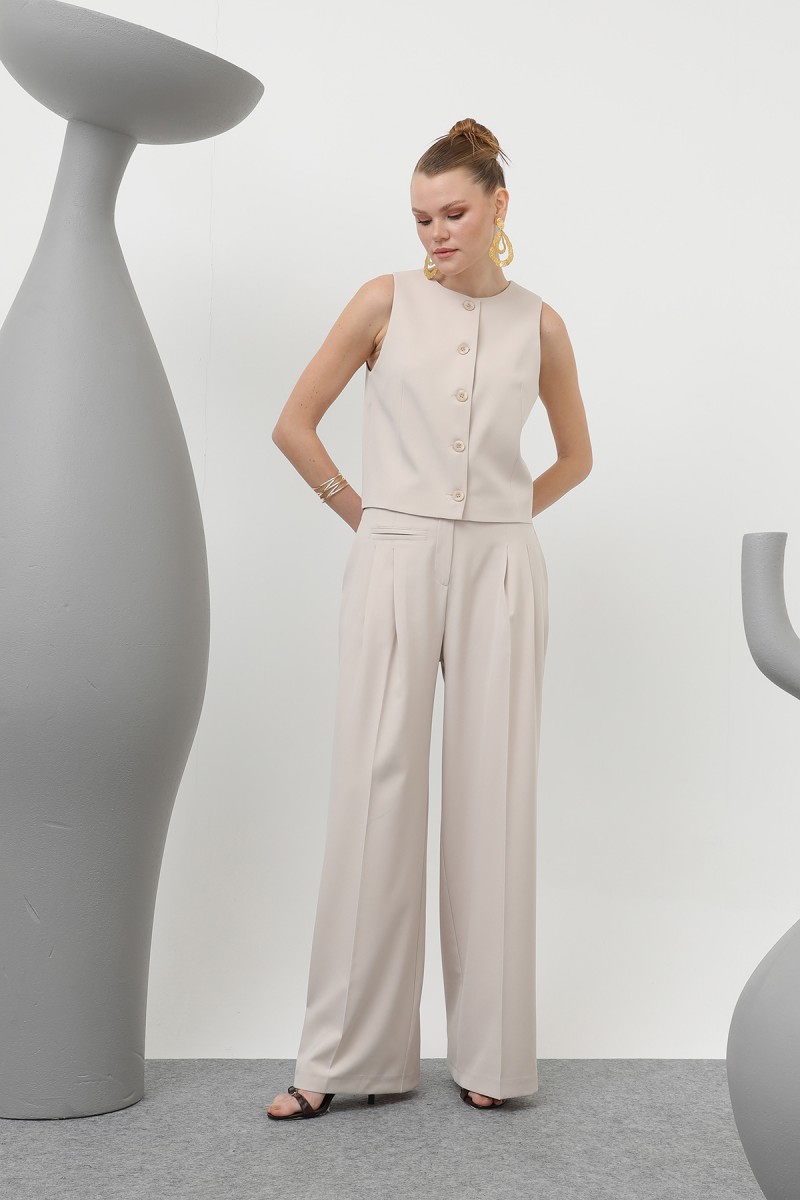 Kadın Desenli Astar Detaylı Pantolon - 32186PNT Kadın Desenli Astar Detaylı Pantolon - 32186PNT