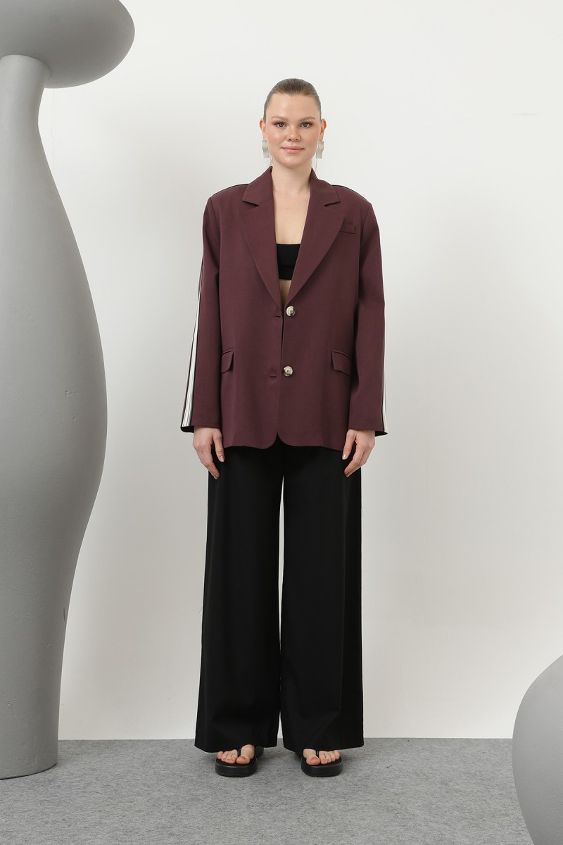 Women's Stripe Detail Blazer Jacket - 32199CKT Women's Stripe Detail Blazer Jacket - 32199CKT