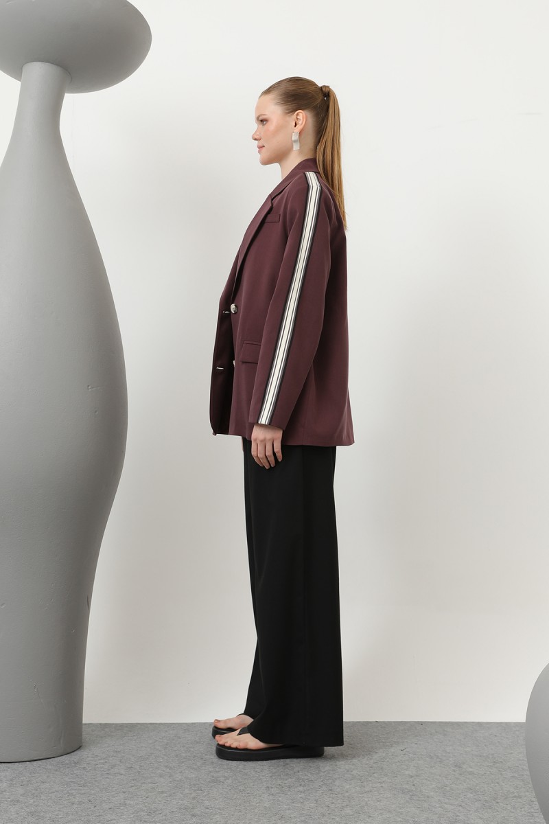 Women's Stripe Detail Blazer Jacket - 32199CKT Women's Stripe Detail Blazer Jacket - 32199CKT
