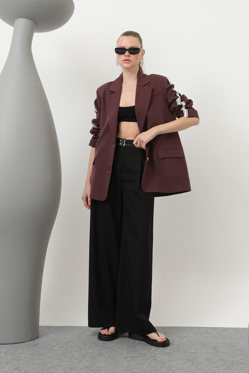 Women's Stripe Detail Blazer Jacket - 32199CKT Women's Stripe Detail Blazer Jacket - 32199CKT