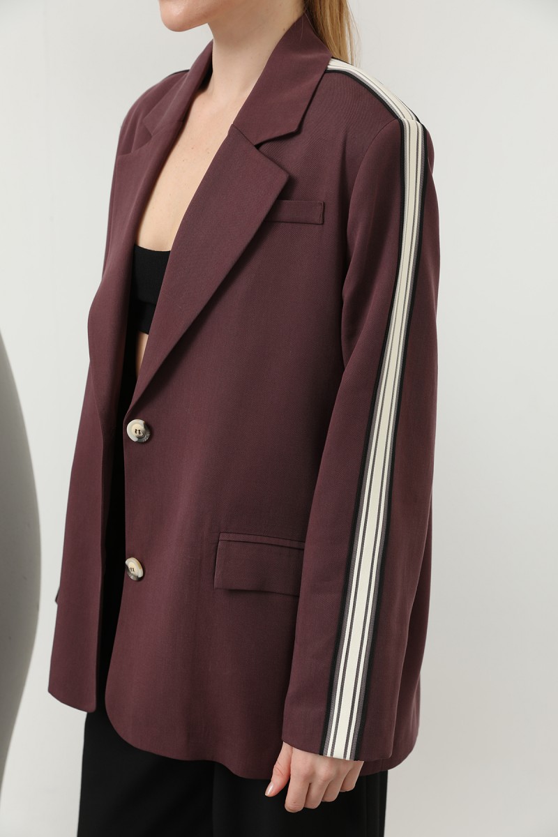 Women's Stripe Detail Blazer Jacket - 32199CKT Women's Stripe Detail Blazer Jacket - 32199CKT